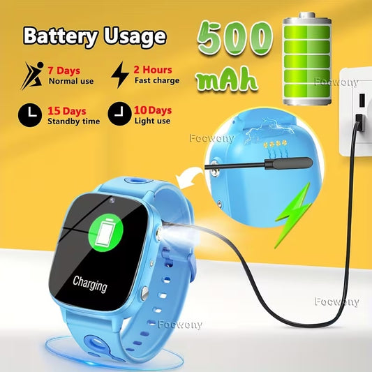 Waterproof Smart Watch for Kids 3-12 Years Old Boys Toys with 26 Games, Video Camera, Pedometer, Music Player, Alarm Clock, Flashlight, HD Touchscreen Toddler Watches Girls Birthdays Gifts