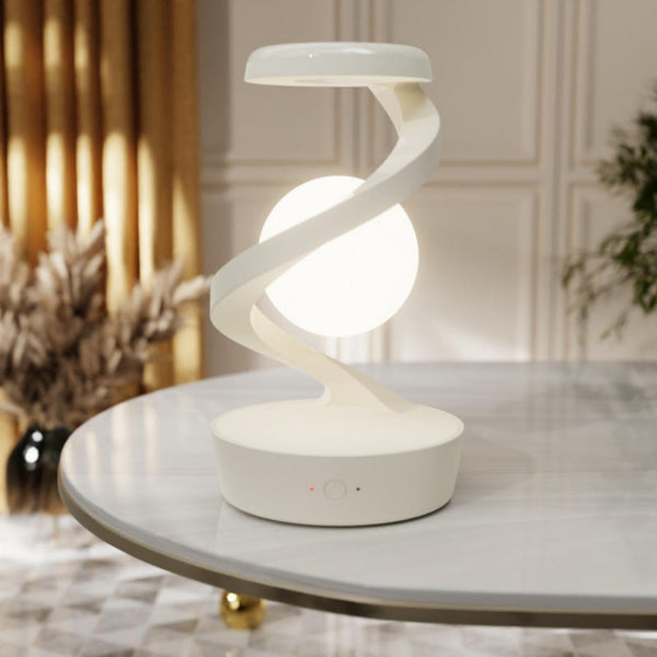 Rotating Suspension LED Table Lamp with Wireless Charger, Magnetic 360° Floating RGB Night Light, Creative Light for Bedroom/Living Room/Party/Birthday Gift