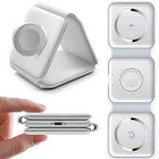 3-in-1 Wireless Charger for iPhone 17/16/15/14/13/12 Series | 20W MagSafe Compatible Magnetic Foldable Wireless Charging Station for Apple iPhone, Watch & AirPods