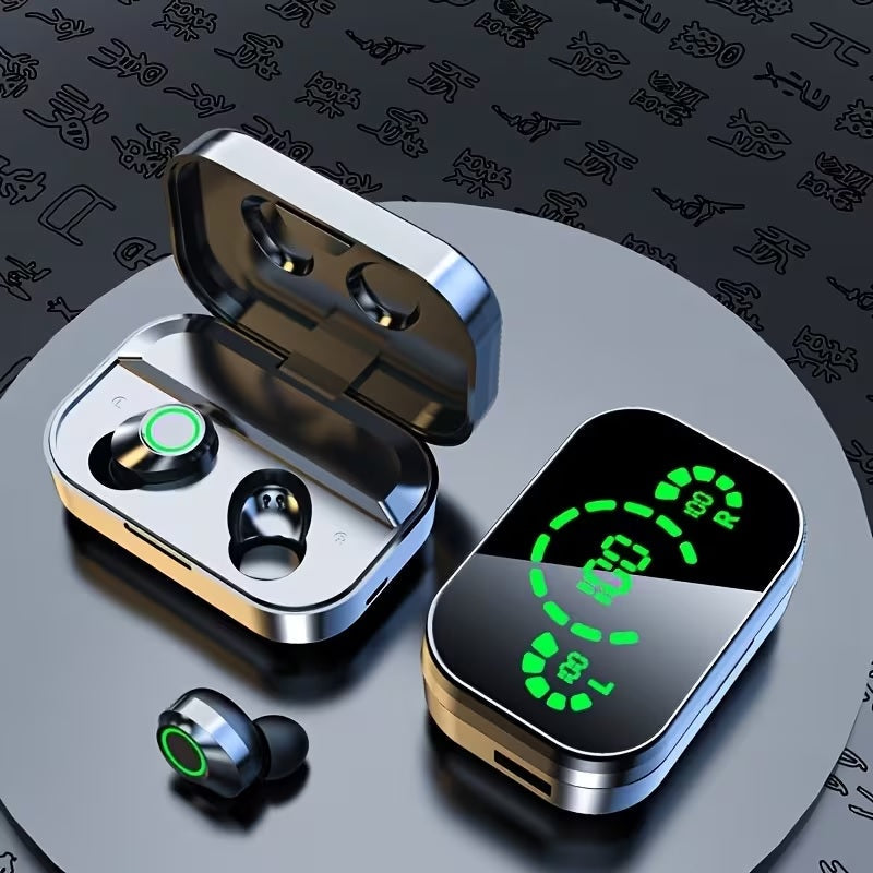 TWS True Wireless Earbuds Bluetooth In-Ear Headphones Waterproof Blue Tooth Ear Buds Wireless Earphones for iPhone Android Phones Invisible Mini Small Earbuds Wireless Bluetooth for Small Ear Canal