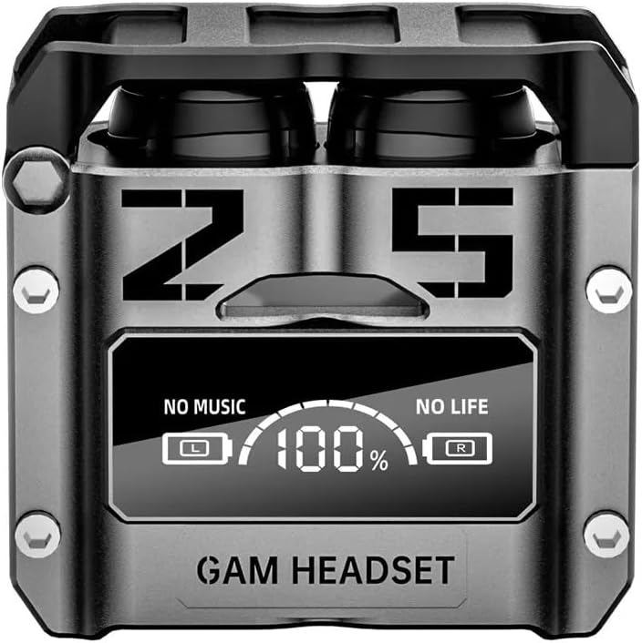 Ear Buds Wireless Bluetooth Earbuds, Waterproof HiFi TWS True Earphones Blue Tooth Earbuds Noise Cancelling Gaming Headset with Microphone (Black)