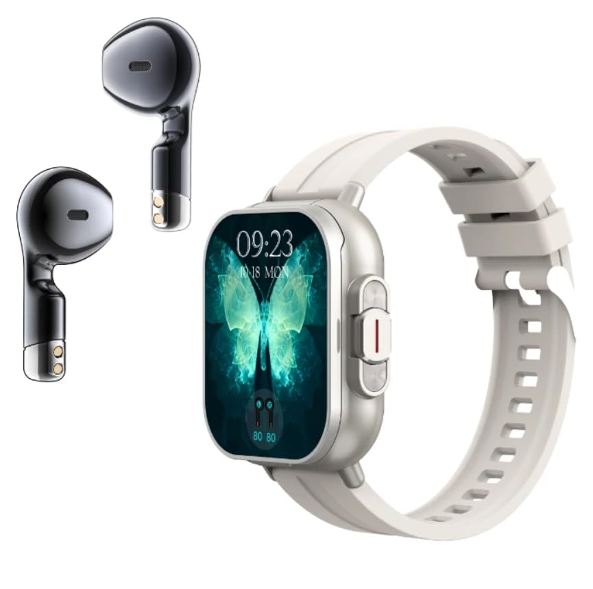 Smart Watch with Earbuds, 2.01 HD Smartwatch Health and Fitness Tracker for Men Women,Answer Make Calls, Fitness Watch for Android