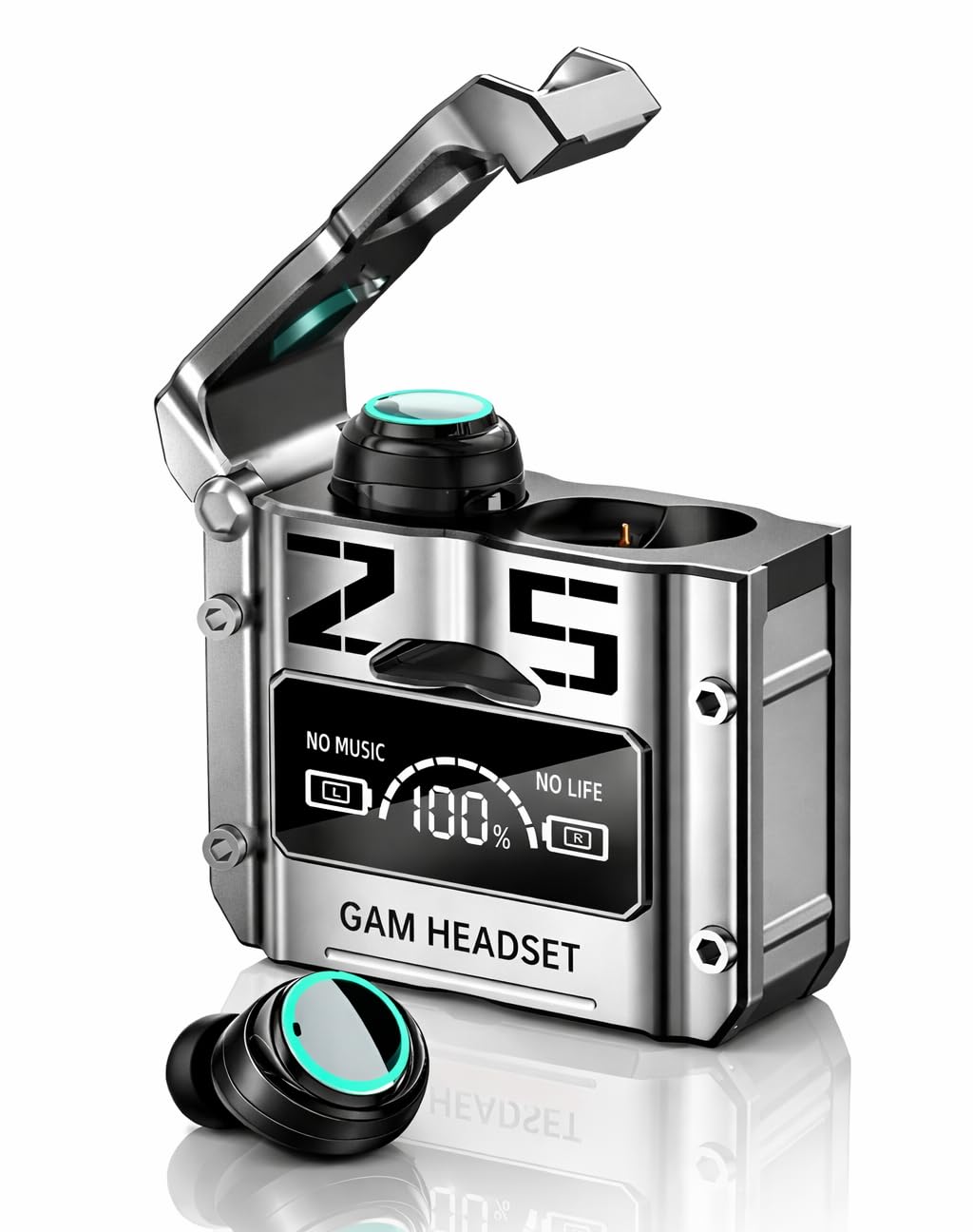 Ear Buds Wireless Bluetooth Earbuds, Waterproof HiFi TWS True Earphones Blue Tooth Earbuds Noise Cancelling Gaming Headset with Microphone (Black)