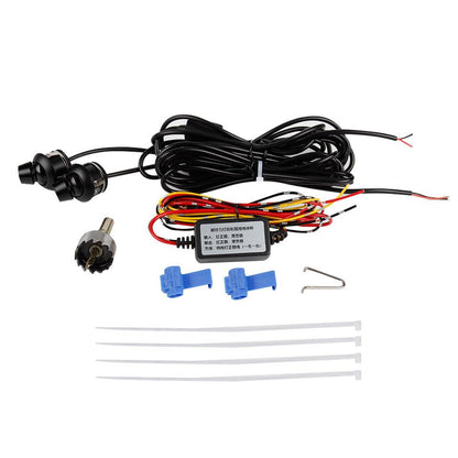 Bike LED Angel Wings Style Light Side Rear View Mirror High Reflection Beem Waterproof, Universal For All Motorcycle and Car Models
